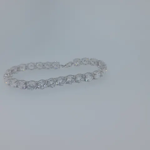 Silver CZ Set Dress Bracelet