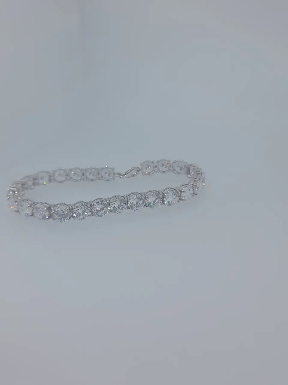 Silver CZ Set Dress Bracelet