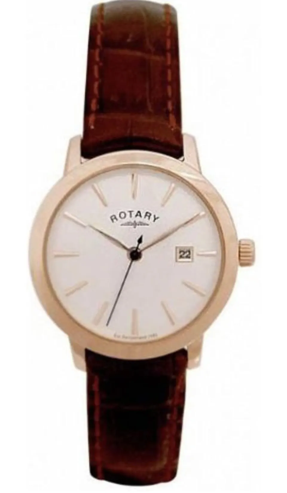Rotary Women's Quartz Silver Dial Analogue Display and Brown Leather Strap Boxed