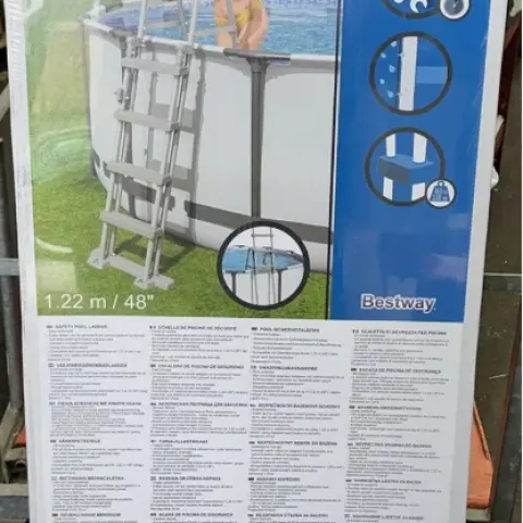 Bestway 4-Step Safety Pool Ladder Swimming Flowclear vida XL 1.2M