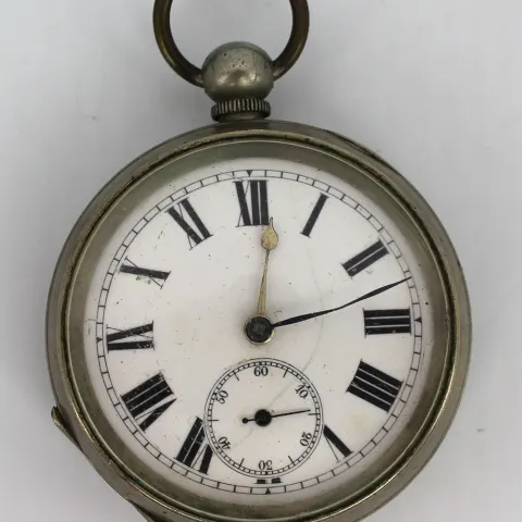 Vintage Pure Nickel Pocket Watch