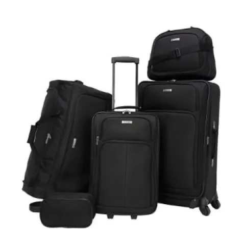 TAG Ridgefield Black 5-piece Softside Luggage Set RRP 269.00