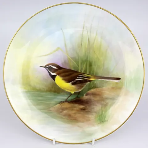 Hand Painted Cabinet Plate by J Smith Worcester