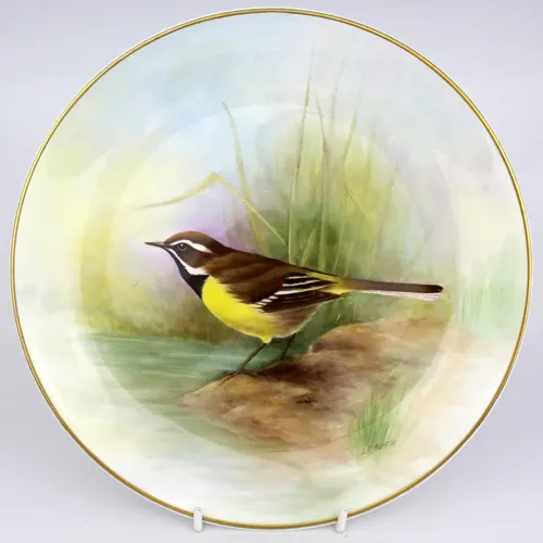 Hand Painted Cabinet Plate by J Smith Worcester