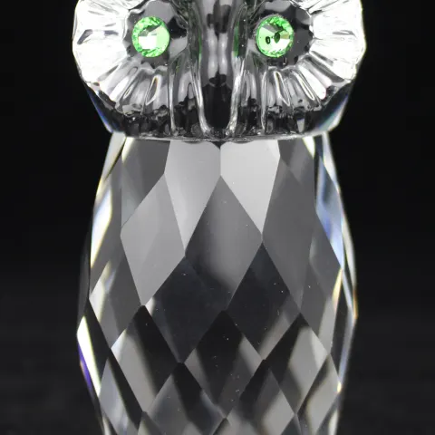 Oleg Cassini Crystal Owl Paperweight