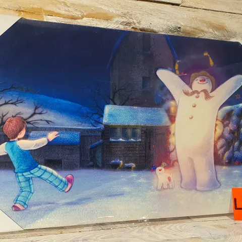 LED light up Snowman canvas. 50cm x 30cm from John Lewis