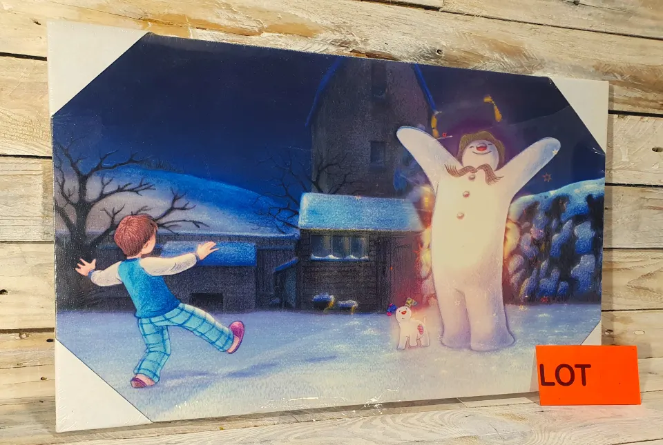 LED light up Snowman canvas. 50cm x 30cm from John Lewis