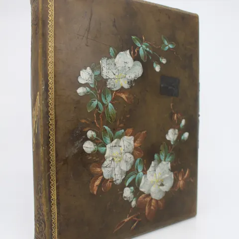 Antique Leather Bound Photo Album