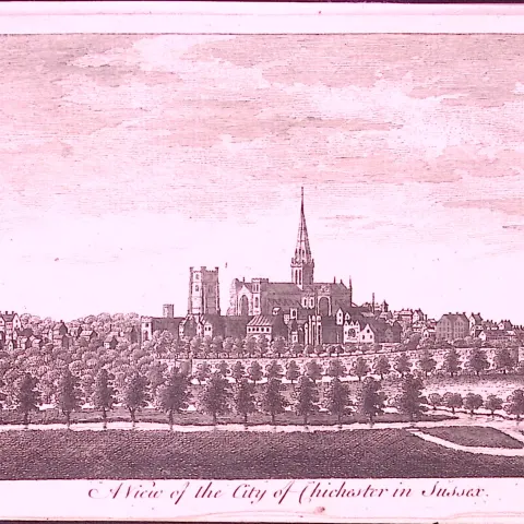 Sussex Chichester Rare 1776 Georgian Copper Plate Antique Engraving -67