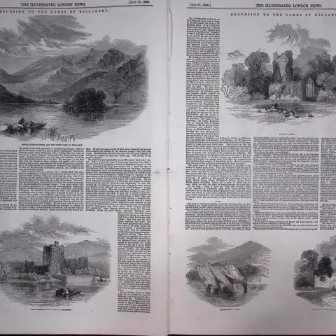 Ireland Lakes of Killarney Excursion Antique 177-Year-Old Newspaper-7