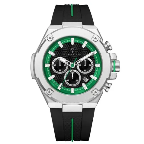MENS VONLANTHEN CHRONOGRAPH V200 WATCH RUBBER STRAP