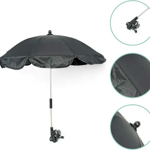 6 x Clair de Lune Universal Waterproof Pushchair Parasol - Black RRP £12.99 ea L11