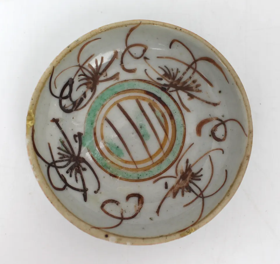 Japanese Oribe Ware Dish – Circa 1850–1870