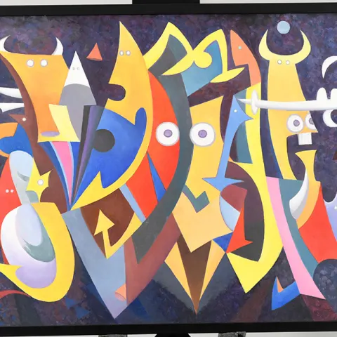 Original oil by Charles Newington "Swing"
