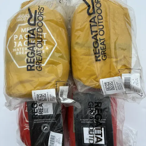 6 Mens Regatta Pack It Jackets With Carry Cases