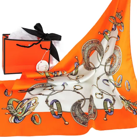Moneté Paris 100% Silk Contemporary Print Scarf 'New'