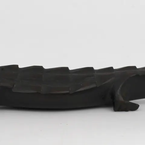 Antique African Hardwood Sculpture of Crocodile