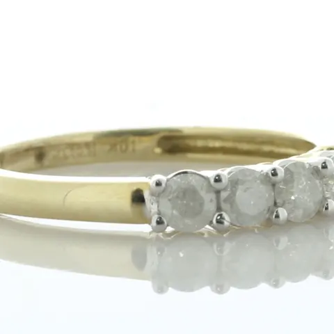 9ct Yellow Gold Five Stone Diamond Ring 0.50 Carats