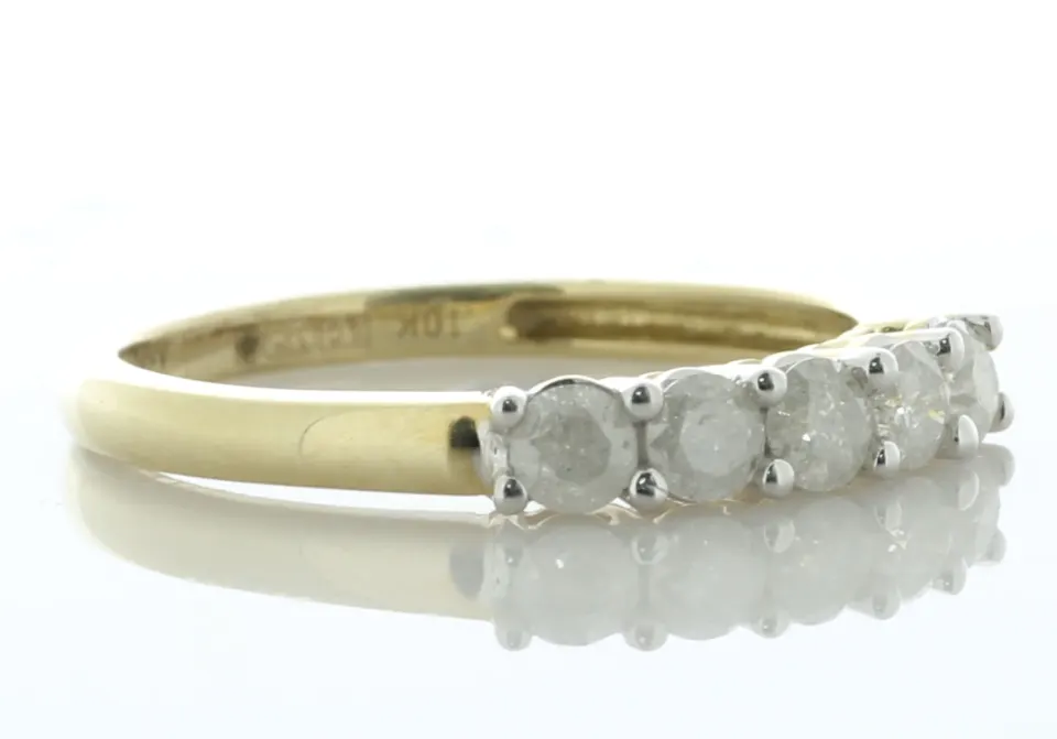 9ct Yellow Gold Five Stone Diamond Ring 0.50 Carats