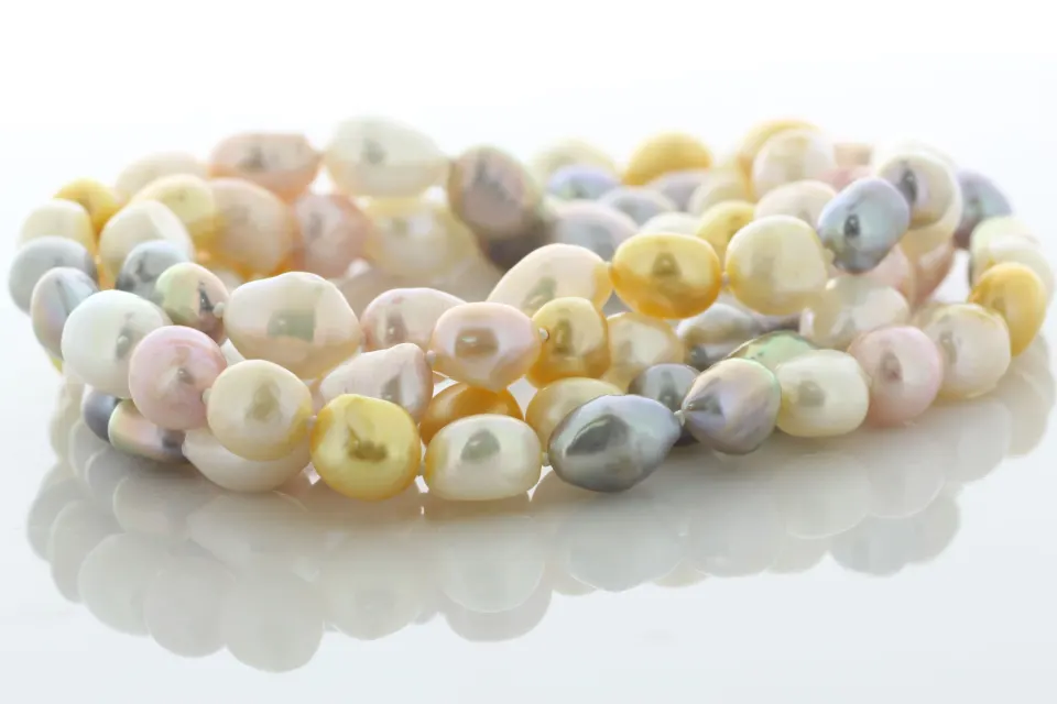 36 Inch Freshwater Baroque Shaped Cultured 8.0 - 8.5mm Pearl Necklace