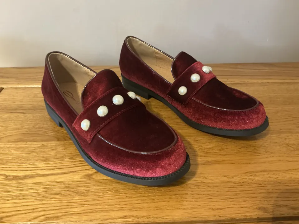 Dolcis “Michaella” Ladies Memory Foam Loafers, Burgundy, Size 5 - New RRP £29.99