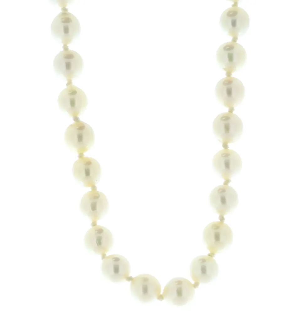 9ct Yellow Gold 16" Ladies Dress 5.5mm Pearl Necklet