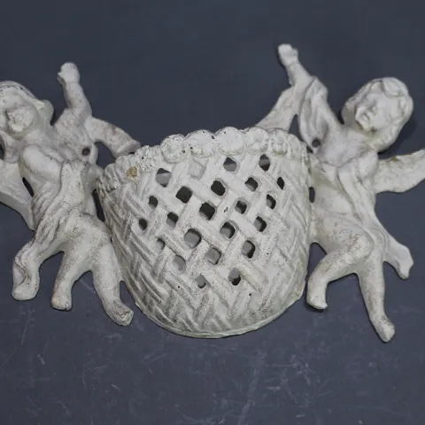 Cast Metal Cherub Wall Bracket