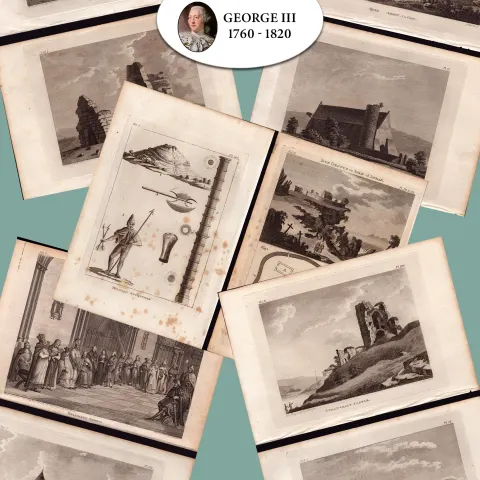Scenes of Ireland Collection of Ten  225 Years-old  Grose 1792-1797 Antique Copper Block Engravings
