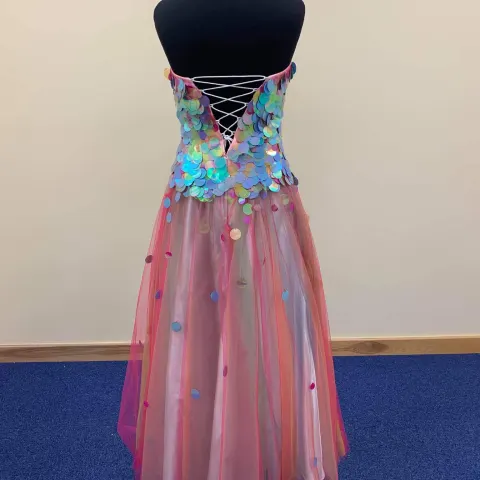 Prom dress - sequins.  Coral Small