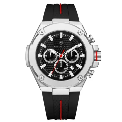 MENS VONLANTHEN CHRONOGRAPH V200 WATCH RUBBER STRAP