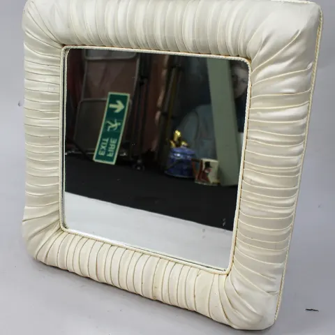 Square Mirror with Padded Upholstered Frame