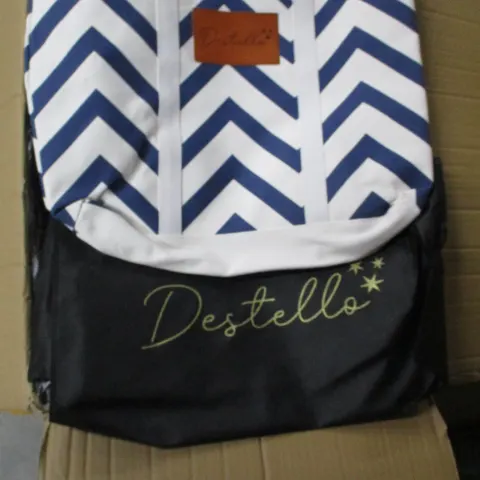 60 New Blue/white canvas bags