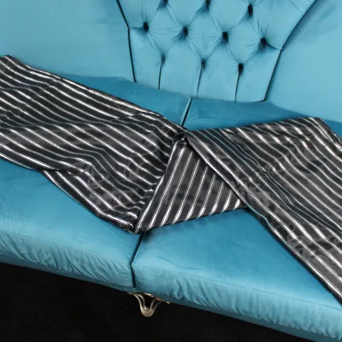 Single Black & Silver Curtain