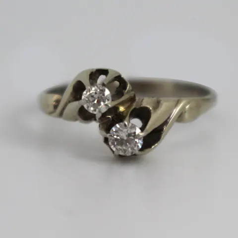 Diamond Crossover 18ct White Gold Ring