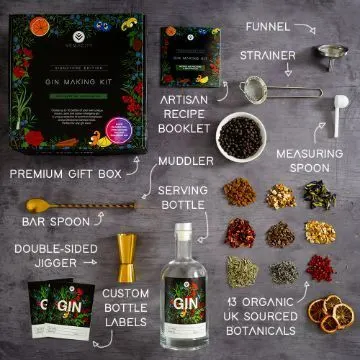 The Signature Edition Gin Making Kit- Make 10 Large Bottles of Classic, Colour-Changing & Pink