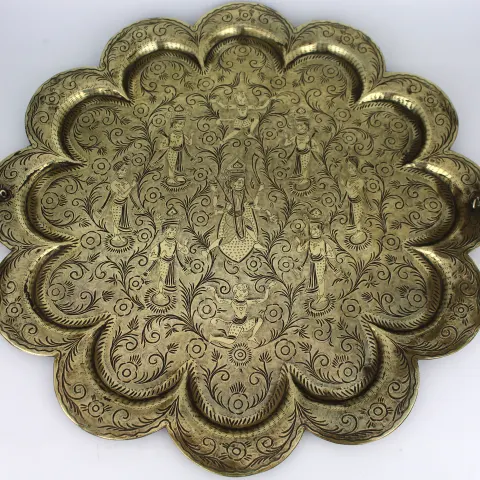 Decorative Antique Brass Indian Tray