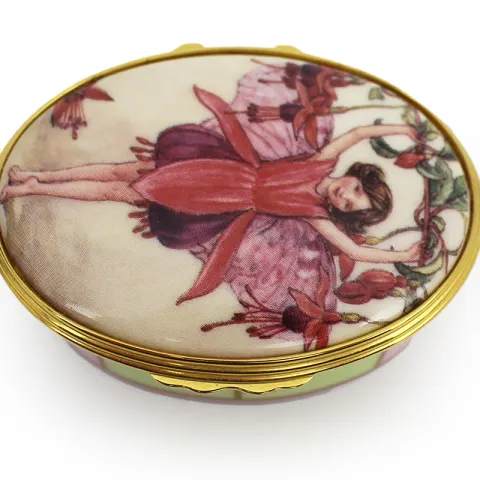 Royal Worcester The Connoisseur Collection Fuchsia Fairy Trinket Box