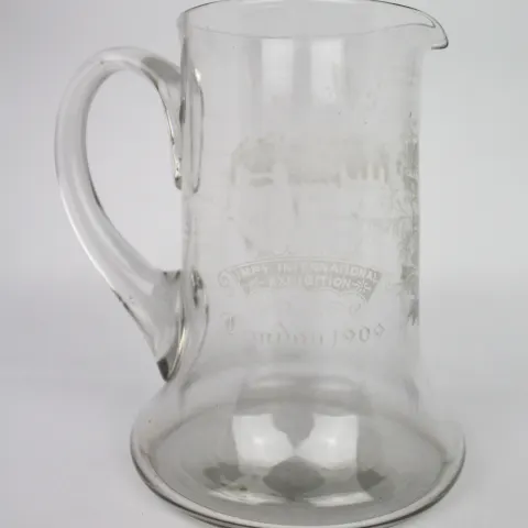 Edwardian Imperial International Exhibition London Glass Tankard