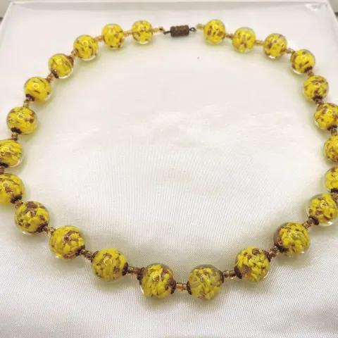  Vintage Venetian Murano Glass Bead Necklace