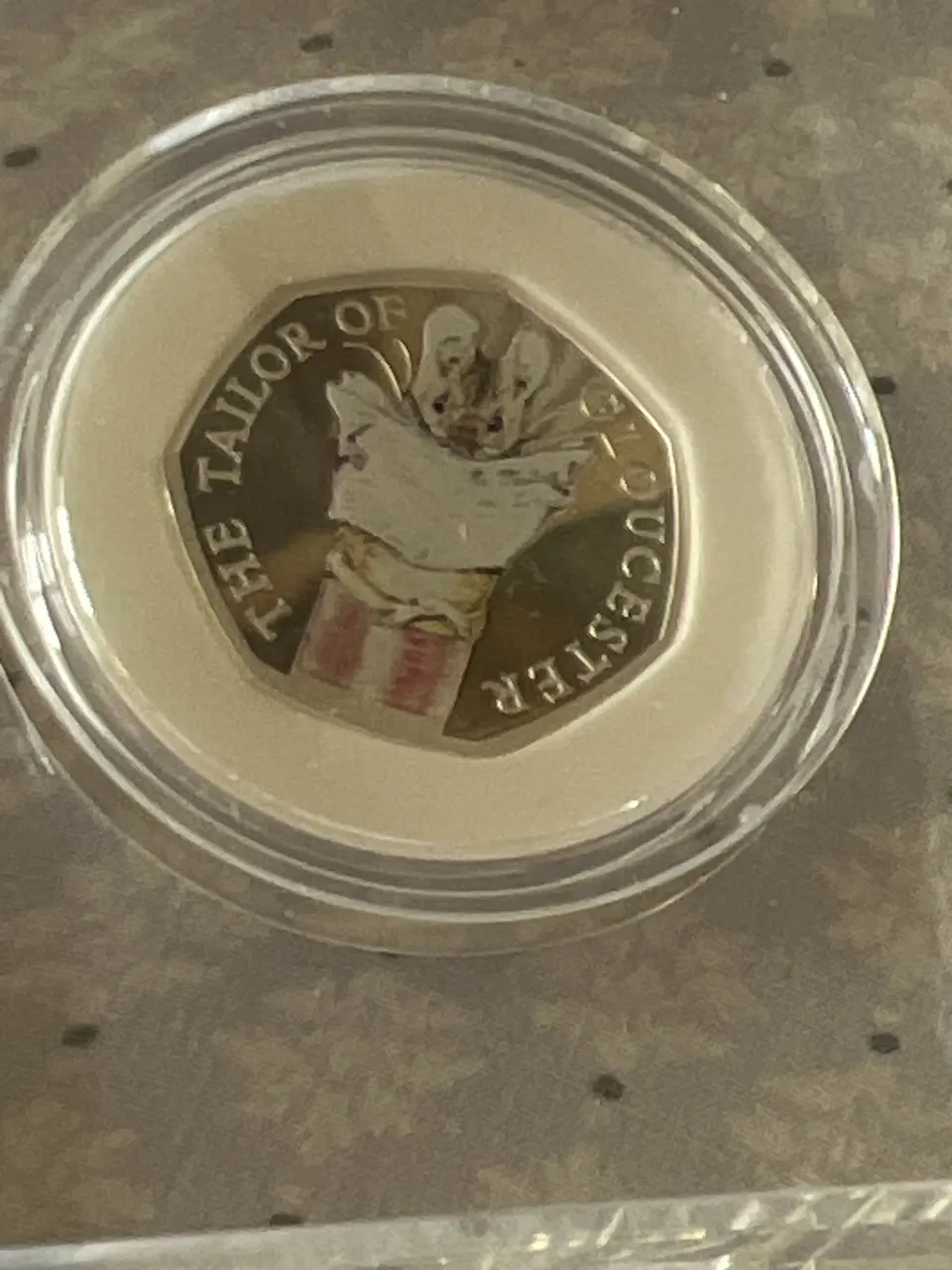 Silver coin depicting the Taylor of Gloucester