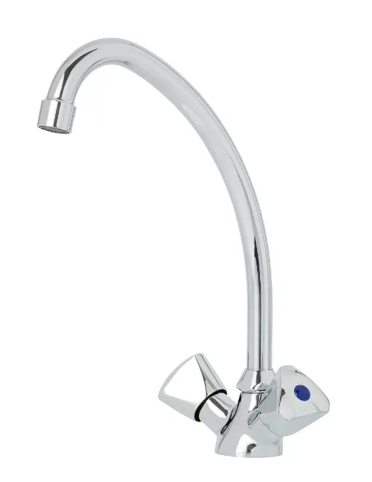 Savo Chrome effect Kitchen Twin lever Tap RRP 35.00