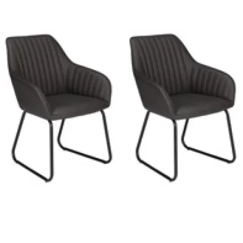 John Lewis Brooks Dining Armchairs Set of 2 RRP £299 Grey.  Returned, fault unknown.