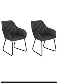 John Lewis Brooks Dining Armchairs Set of 2 RRP £299 Grey.  Returned, fault unknown.