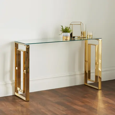 Milano Gold Plated Console Table RRP - £520
