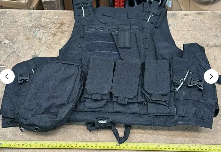 Tactical MOLLE Vest Body Armor Carrier w/pouches Adjustable