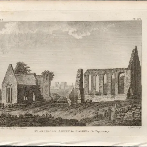 Cashel Franciscan Abbey Co Tipperary Rare 1791 Francis Grose Antique Print.