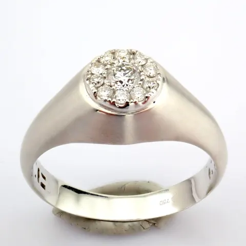 18k White Gold, Brilliant Diamonds Ring