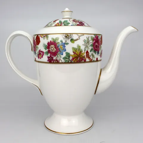 Royal Worcester Coffee Pot Chinese Garden Pattern