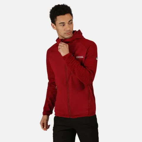 1 x Regatta Woodford Hooded Fleece Red Size Medium Tagged & Bagged