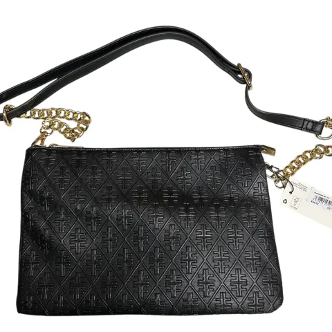 Embossed Chain Strap Black Bag One Size RRP £27.00 L24a